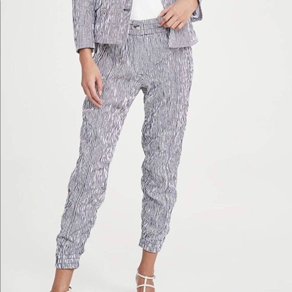 Derek Lam 10 Crosby Kina Striped Utility Jogger Pants Size 2